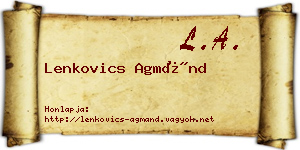 Lenkovics Agmánd névjegykártya
